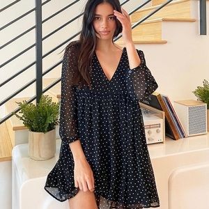 Aritzia Sunday’s Best Polka Dot Babydoll Dress